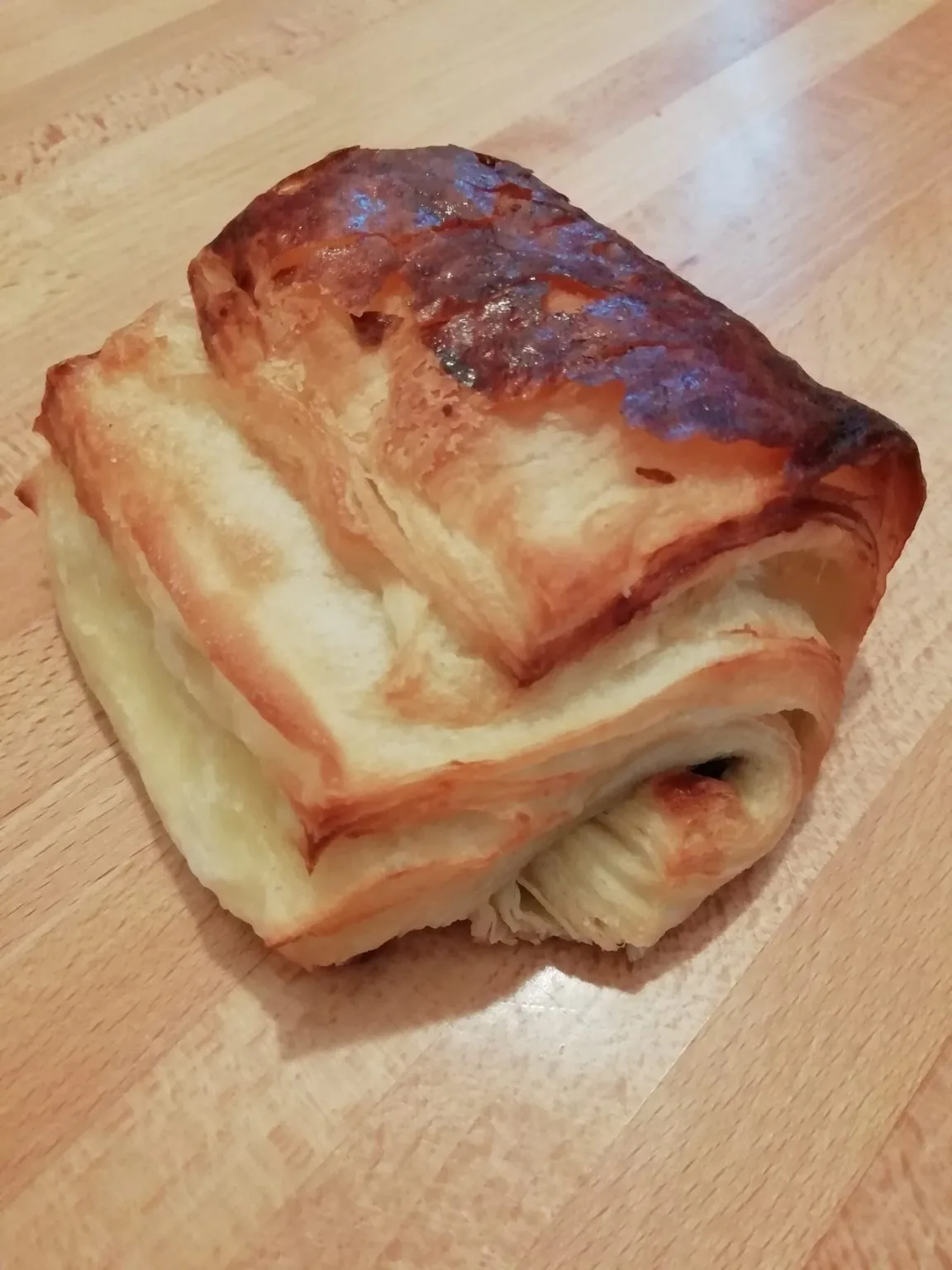Le fameux pain au chocolat vu de dessus